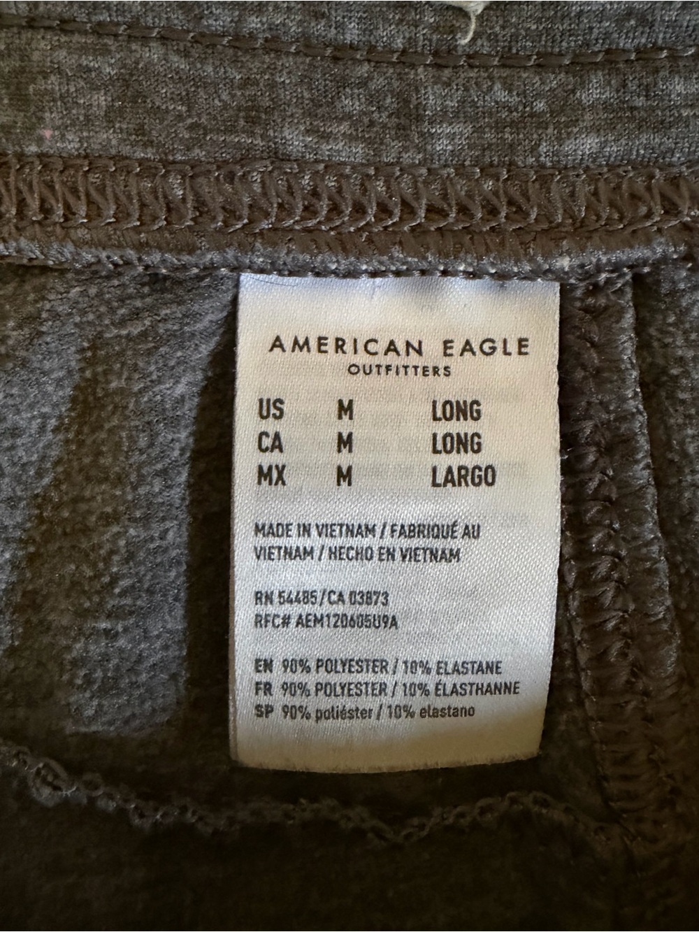 American Eagle Outfitters Gray Jogger Sweatpants Men’s Medium Long - Picture 2 of 6